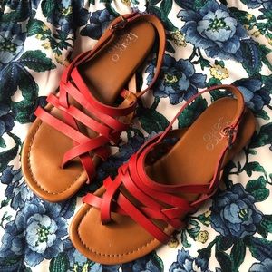 Franco Sarto Coral Leather Gladiator Sandal 6.5M
